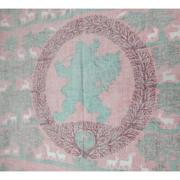 Christmas Napkins Woodland Santa Cheryl Ann Johnson 1980s Set of 6 Rustic - Picture 5 of 14